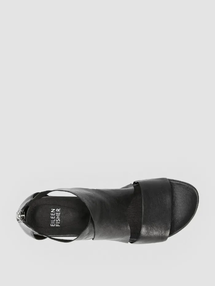 Shop Eileen Fisher Shoes Sport Tumbled Leather Sneaker Sandal Black