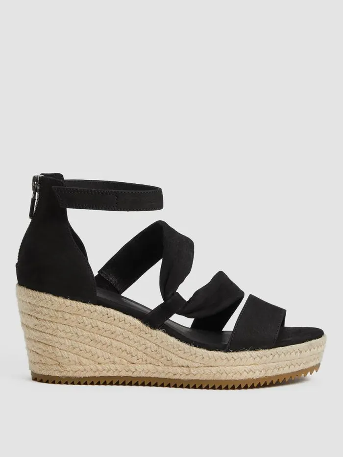 Shop Eileen Fisher Shoes Wisp Tumbled Nubuck Espadrille Black