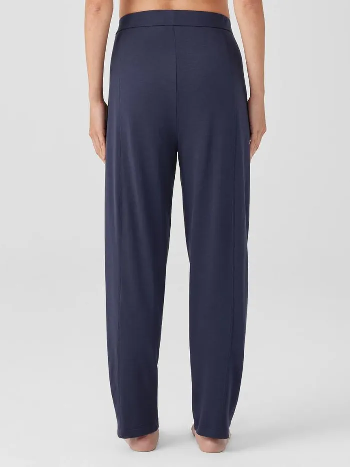 Shop Eileen Fisher Sleepwear Organic Cotton Interlock Lantern Sleep Pant Indigo