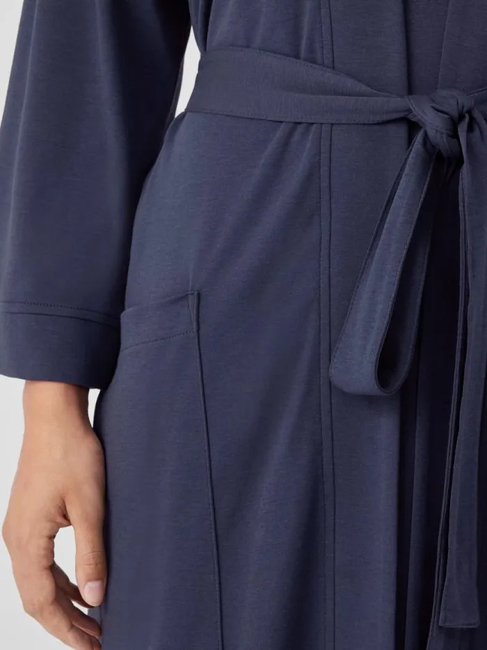 Shop Eileen Fisher Sleepwear Organic Cotton Interlock Sleep Robe Indigo