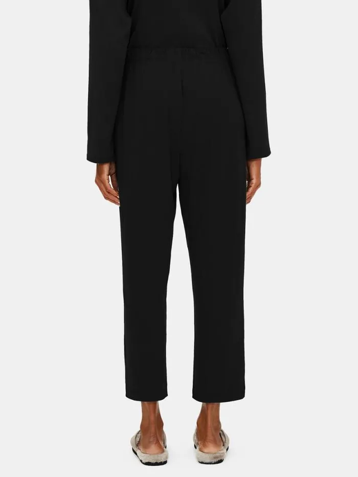 Shop Eileen Fisher Sleepwear Organic Cotton Interlock Slouchy Sleep Pant Black