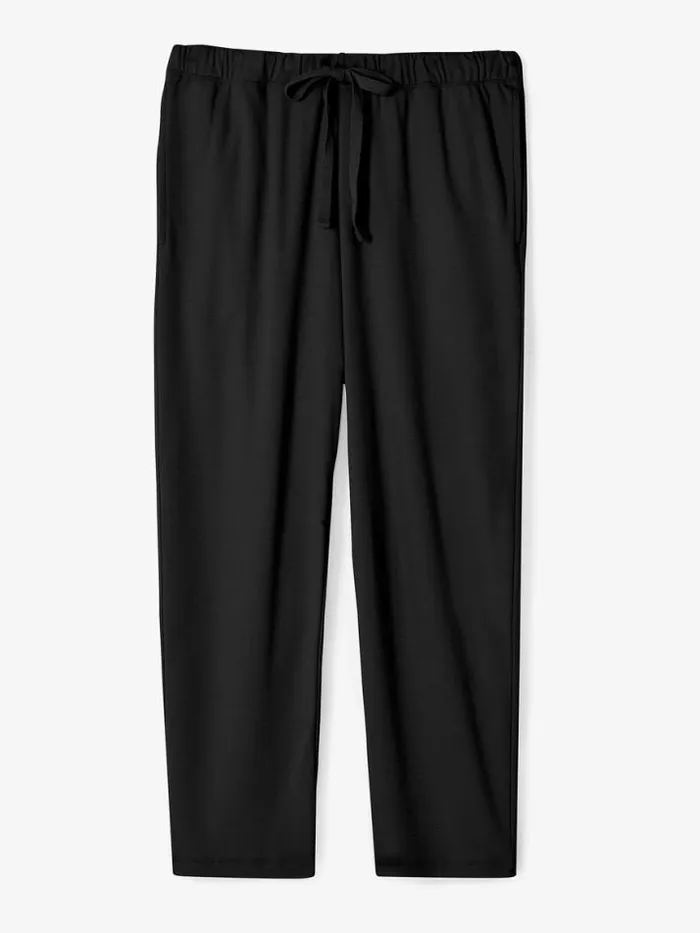 Shop Eileen Fisher Sleepwear Organic Cotton Interlock Slouchy Sleep Pant Black