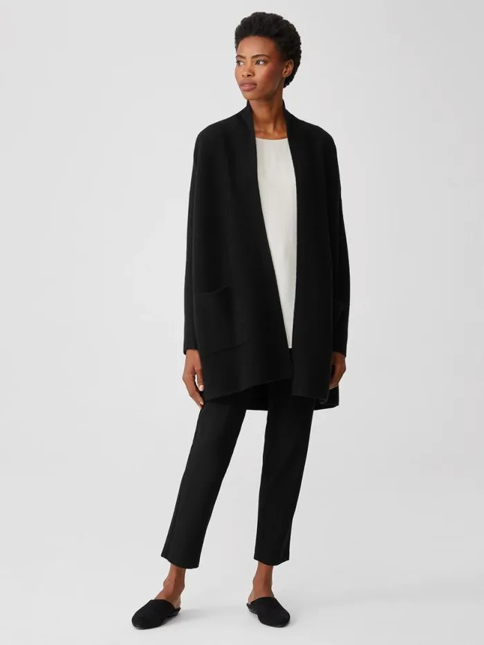 Shop Eileen Fisher Sweaters and Cardigans Italian Cashmere Links Cardigan Black