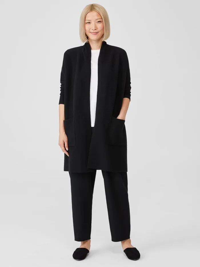 Shop Eileen Fisher Sweaters and Cardigans Italian Cashmere Links Cardigan Black
