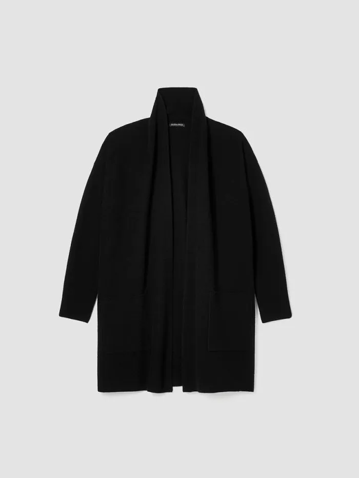 Shop Eileen Fisher Sweaters and Cardigans Italian Cashmere Links Cardigan Black