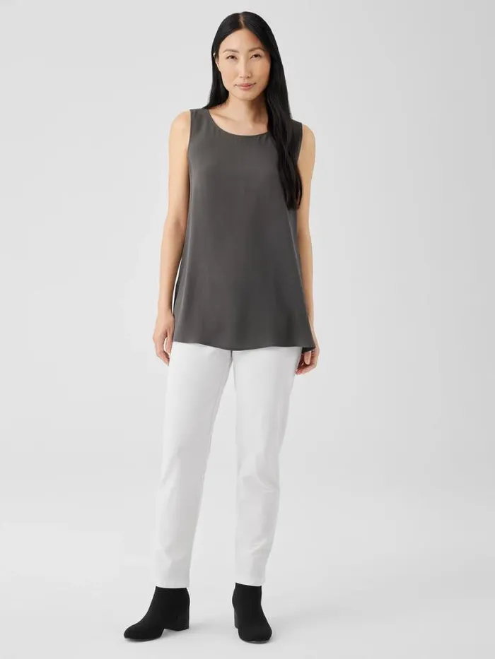 Shop Eileen Fisher Sweaters and Cardigans Washable Stretch Crepe Pant White