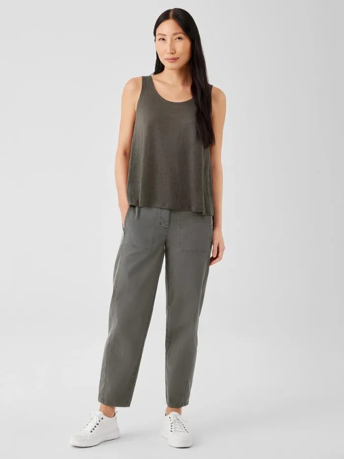 Shop Eileen Fisher Tanks and Camis Organic Linen Jersey Tank Grove
