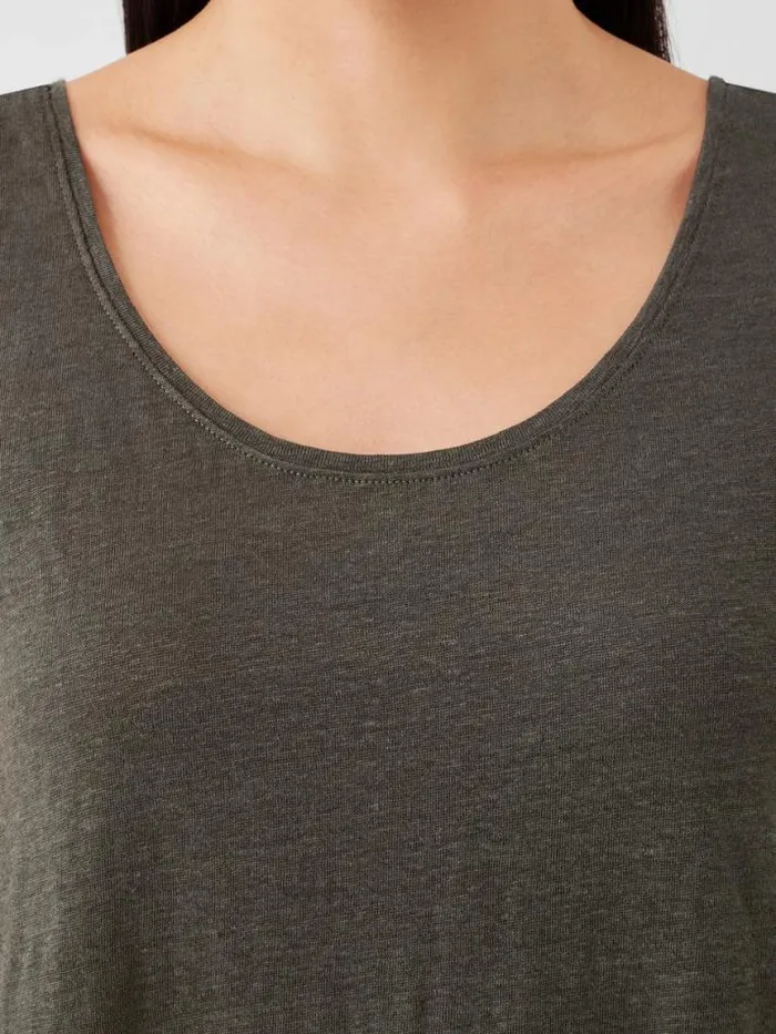 Shop Eileen Fisher Tanks and Camis Organic Linen Jersey Tank Grove