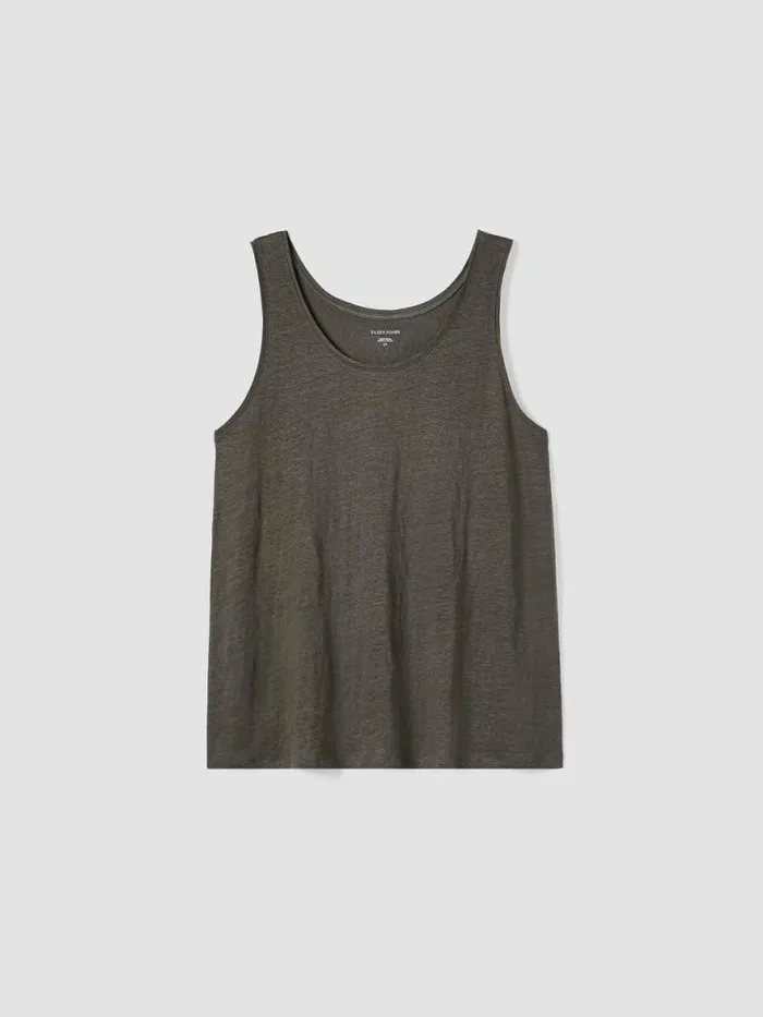 Shop Eileen Fisher Tanks and Camis Organic Linen Jersey Tank Grove