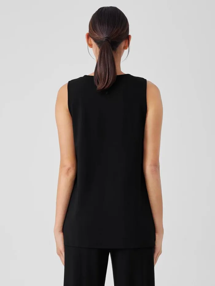 Shop Eileen Fisher Tanks and Camis Stretch Jersey Knit VNeck Tank Black