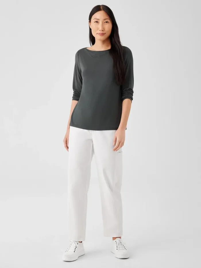 Shop Eileen Fisher Tops and Tees Fine Jersey Cowl Neck Top Grove