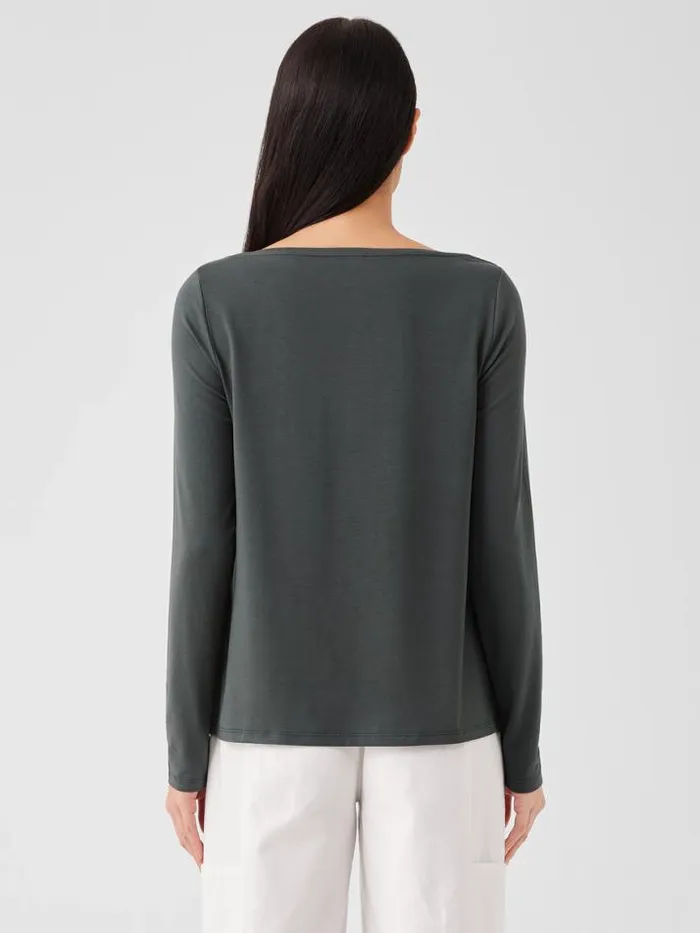 Shop Eileen Fisher Tops and Tees Fine Jersey Cowl Neck Top Grove