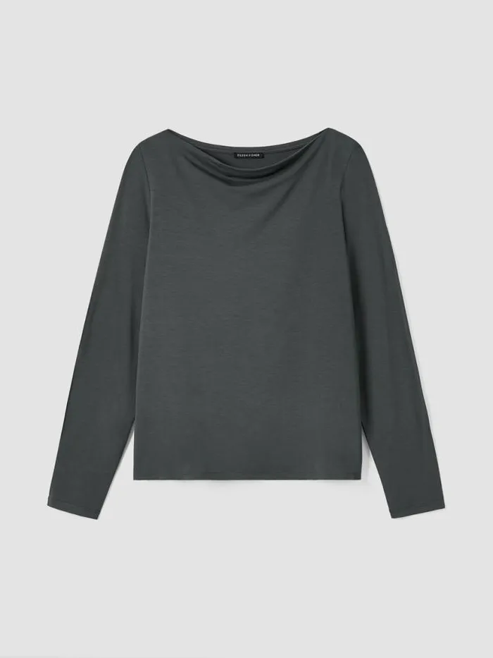 Shop Eileen Fisher Tops and Tees Fine Jersey Cowl Neck Top Grove