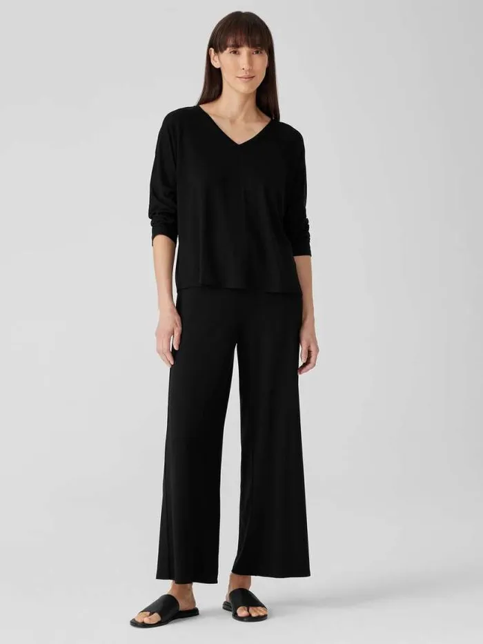 Shop Eileen Fisher Tops and Tees Fine Jersey DolmanSleeve Top Black