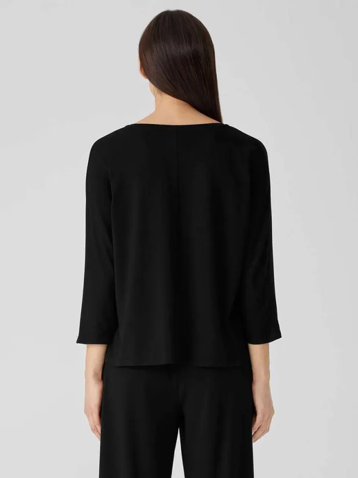 Shop Eileen Fisher Tops and Tees Fine Jersey DolmanSleeve Top Black