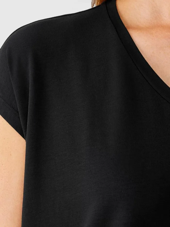 Shop Eileen Fisher Tops and Tees Fine Jersey Square Top Black