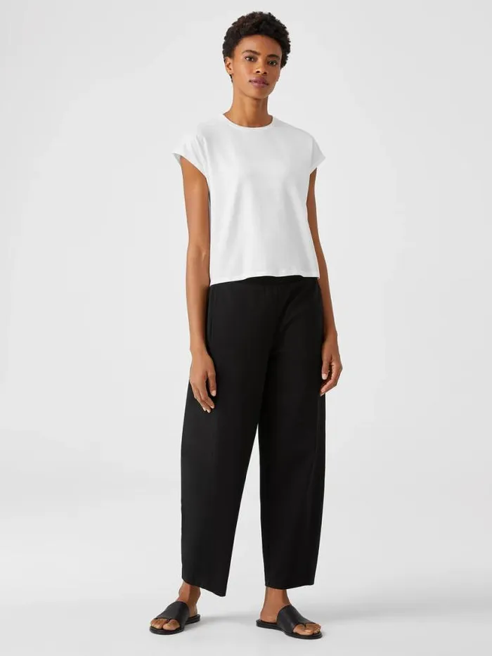 Shop Eileen Fisher Tops and Tees Fine Jersey Square Top White