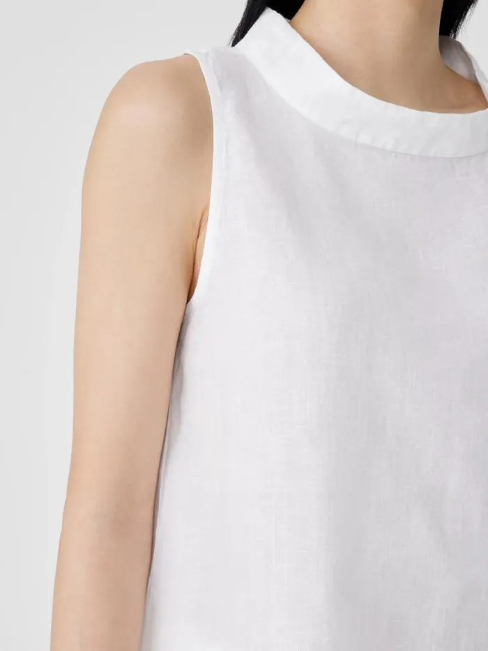 Shop Eileen Fisher Tops and Tees Handkerchief Linen Mock Neck Top Black