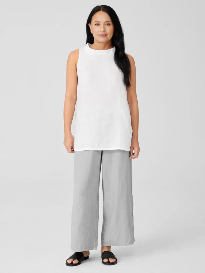 Shop Eileen Fisher Tops and Tees Handkerchief Linen Mock Neck Top Black