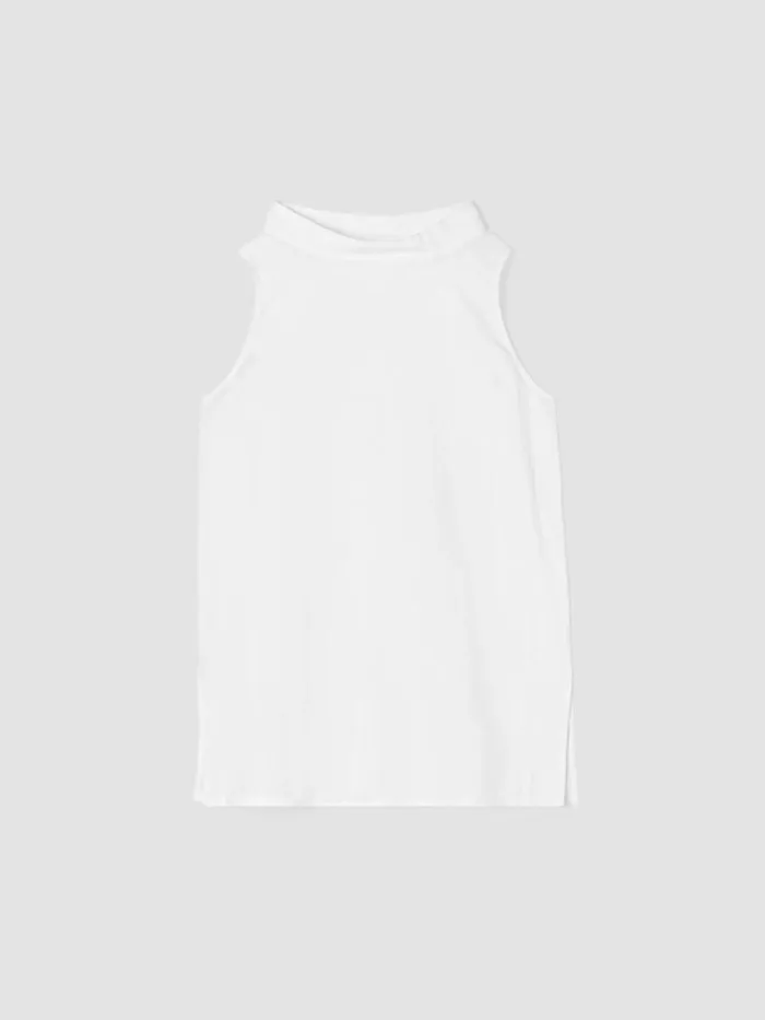 Shop Eileen Fisher Tops and Tees Handkerchief Linen Mock Neck Top Black