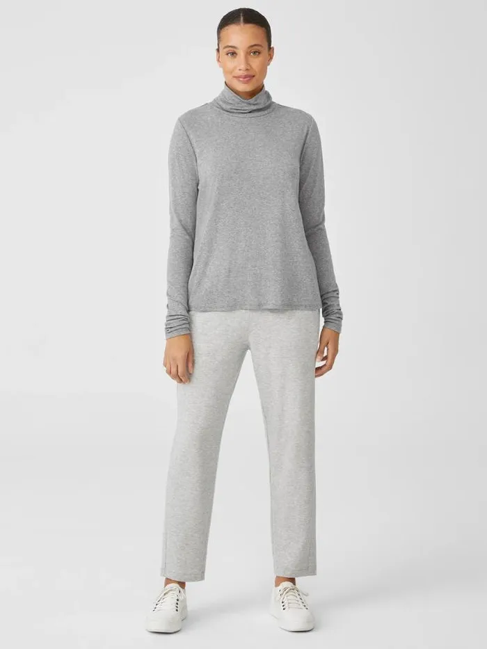 Shop Eileen Fisher Tops and Tees Ribbed Pima Cotton Blend Top Moon