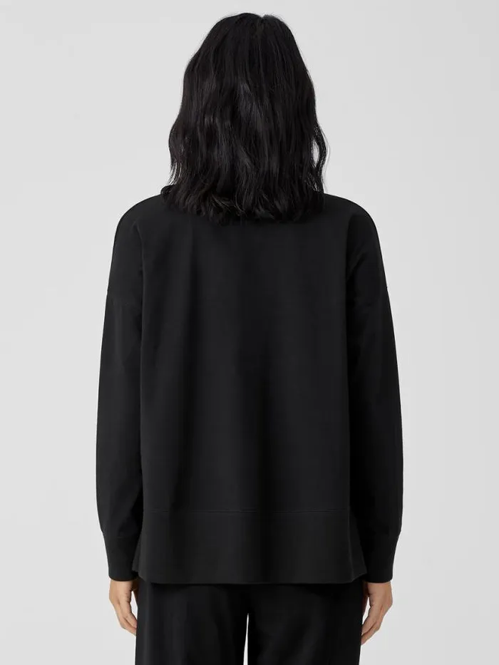 Shop Eileen Fisher Tops and Tees Traceable Cotton Jersey Crew Neck Top Black