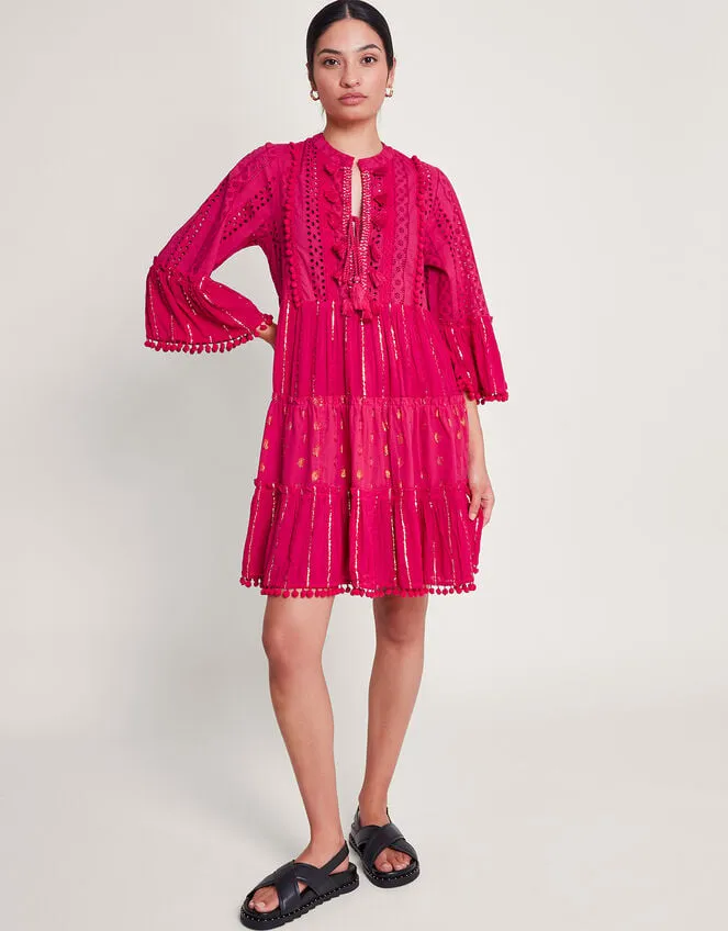Sidney Metallic Kaftan Pink Women Monsoon Dresses