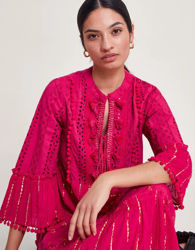Sidney Metallic Kaftan Pink Women Monsoon Dresses