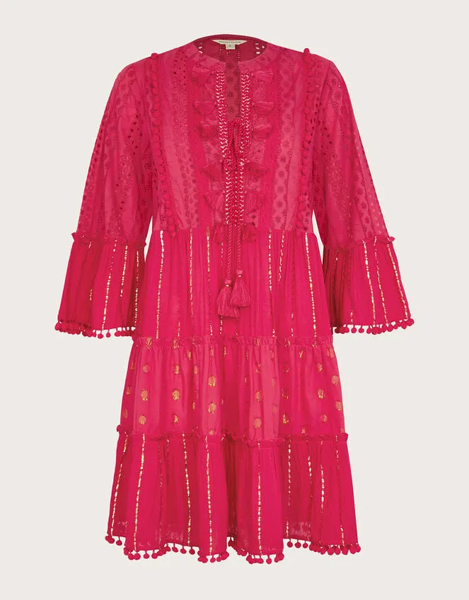 Sidney Metallic Kaftan Pink Women Monsoon Dresses