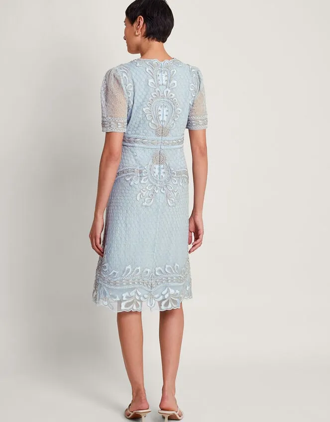 Siena Embroidered Dress Blue Women Monsoon Dresses