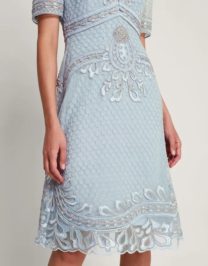 Siena Embroidered Dress Blue Women Monsoon Dresses