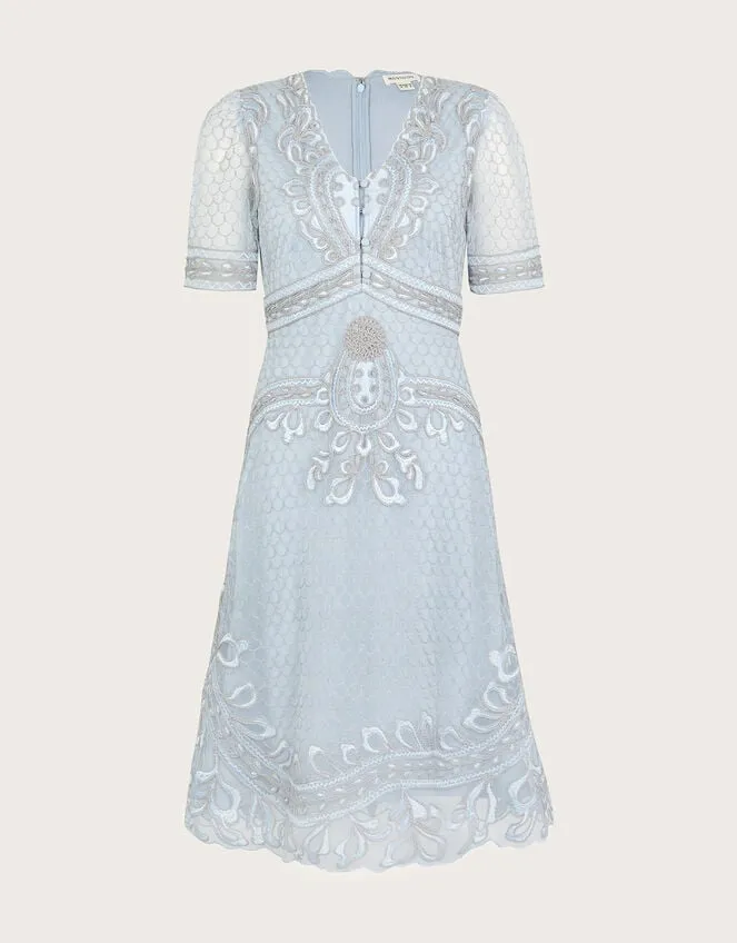 Siena Embroidered Dress Blue Women Monsoon Dresses