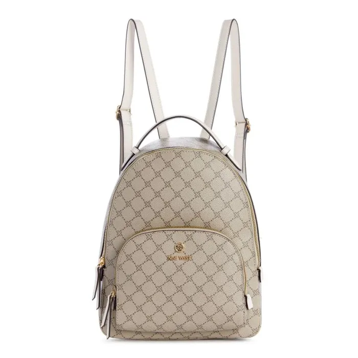 Siera Backpack Beige Logo Milk WomenMen Nine West Totes and Backpacks