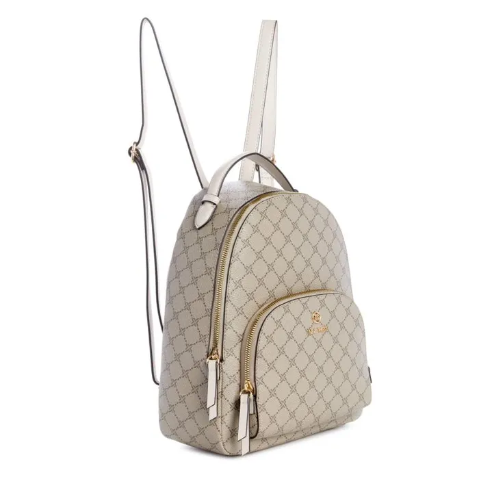 Siera Backpack Beige Logo Milk WomenMen Nine West Totes and Backpacks