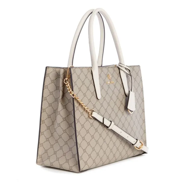 Siera Shopper Beige Logo Milk WomenMen Nine West Satchels and Shoulder Bags