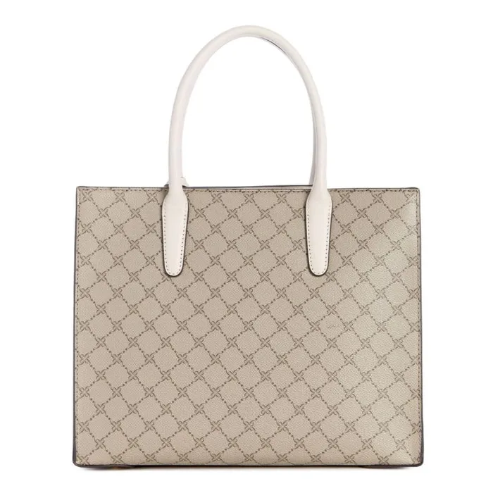 Siera Shopper Beige Logo Milk WomenMen Nine West Satchels and Shoulder Bags