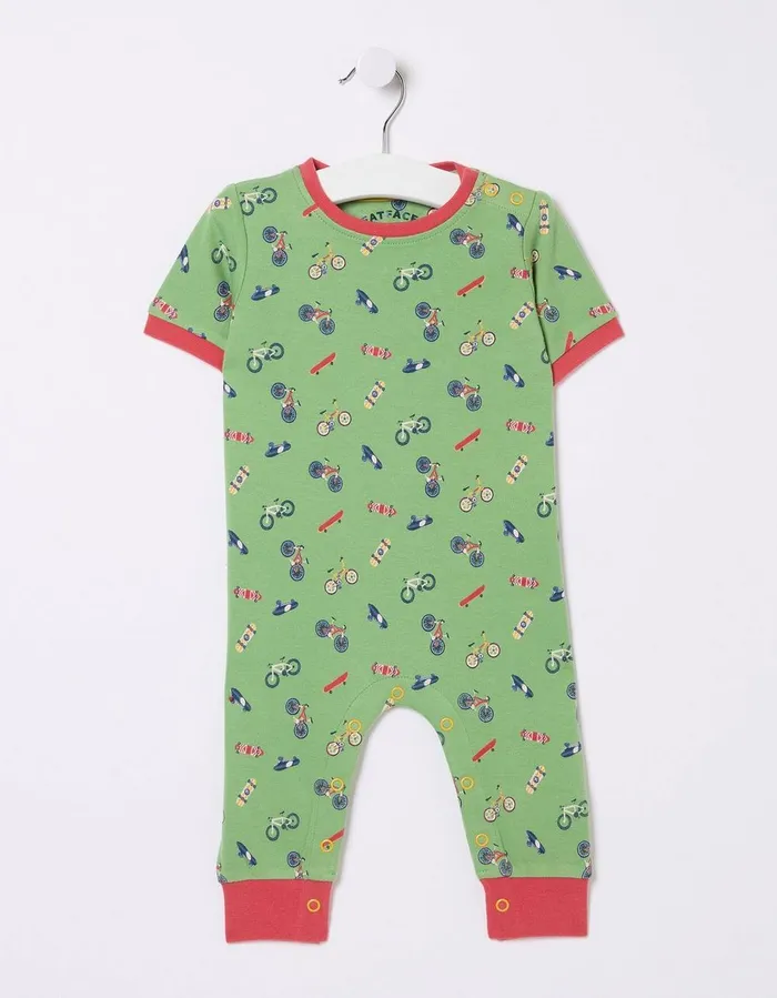Skateboard Printed Romper Baby FatFace Romper and Sleepsuits