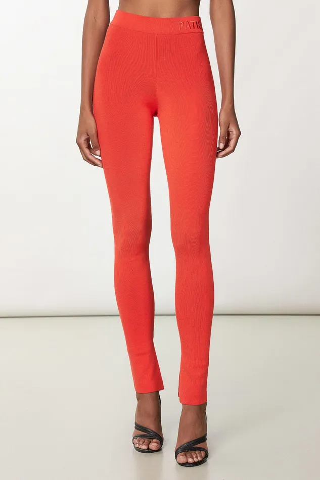 Slim and Skinny Women Patrizia Pepe Essential Slim Fit Pants Intense Orange