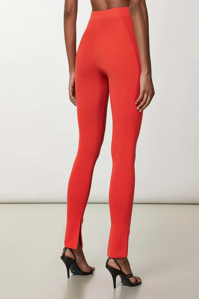 Slim and Skinny Women Patrizia Pepe Essential Slim Fit Pants Intense Orange