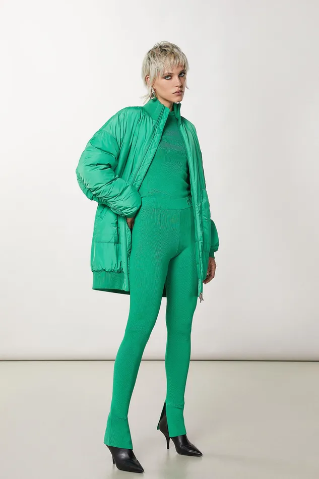 Slim and Skinny Women Patrizia Pepe Essential Slim Fit Pants Vibrant Green