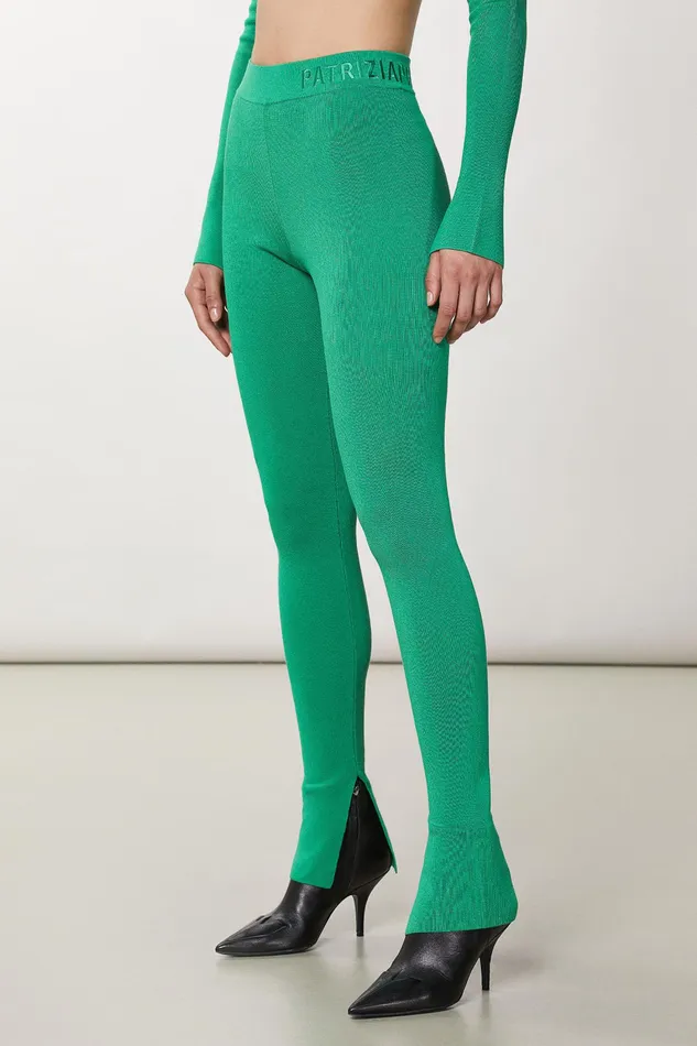Slim and Skinny Women Patrizia Pepe Essential Slim Fit Pants Vibrant Green