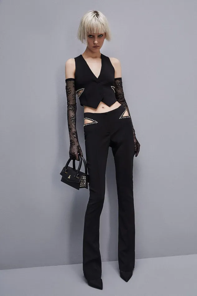 Slim and Skinny Women Patrizia Pepe LowWaisted Crepe Pants Nero