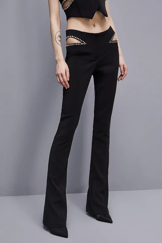 Slim and Skinny Women Patrizia Pepe LowWaisted Crepe Pants Nero
