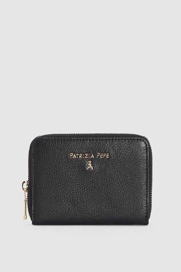 Small Leather Goods Women Patrizia Pepe Essential Medium ZipAround Purse Nero Small Leather Goods Women Patrizia Pepe Essential Medium ZipAround Purse Nero