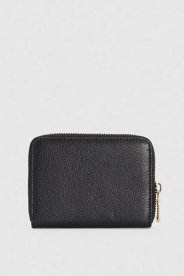 Small Leather Goods Women Patrizia Pepe Essential Medium ZipAround Purse Nero