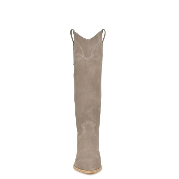 Smash Western Boots Taupe Suede Women Nine West Boots and Booties