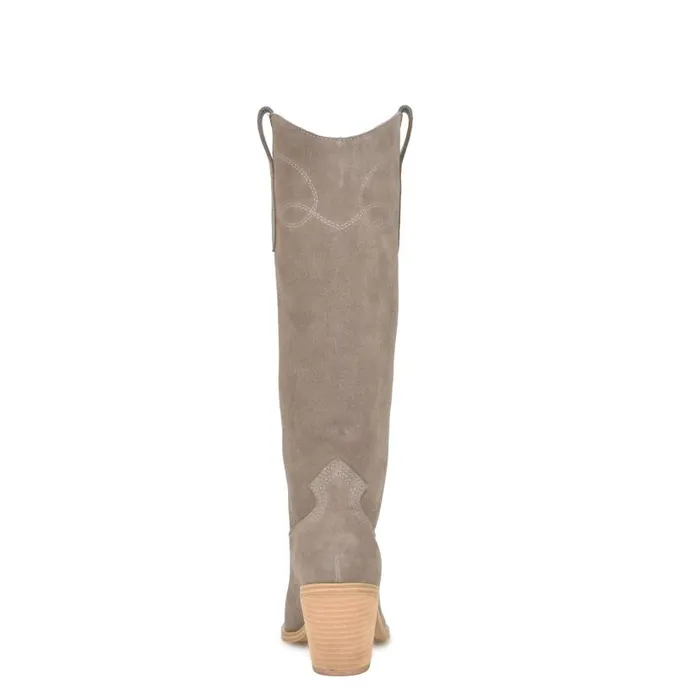 Smash Western Boots Taupe Suede Women Nine West Boots and Booties