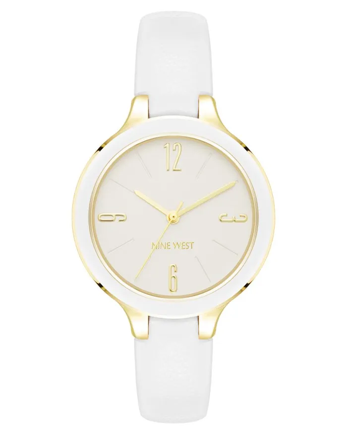Smooth Strap Watch White WomenMen Nine West Watches