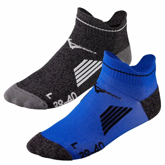 Socks MenWomen Mizuno Active Training Mid 2p Blackturkish Sea