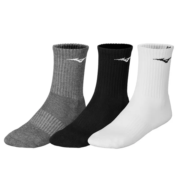 Socks MenWomen Mizuno Training 3p Socks Whiteblackmelange